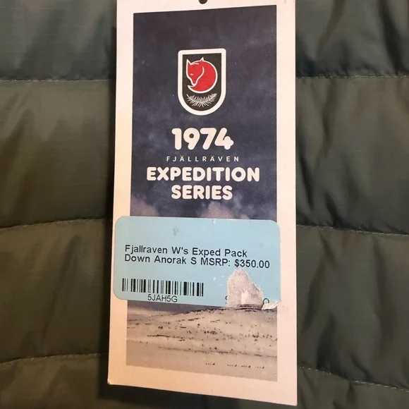 NWT Women’s Size Small Fjallraven Expedition Pack Down AnorakGreen Puffer Jacket - Picture 4 of 10